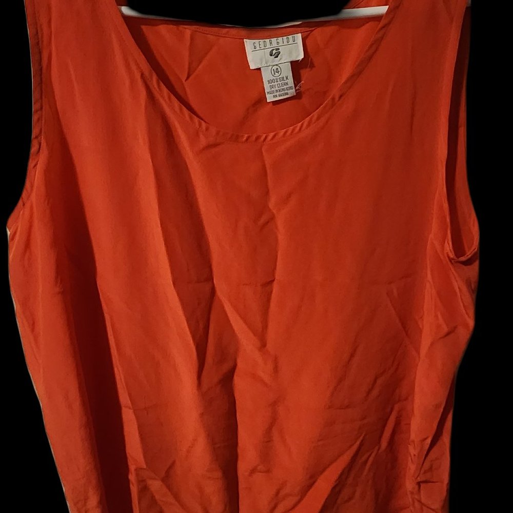 Georgiou Tank Top Size 14 Orange
